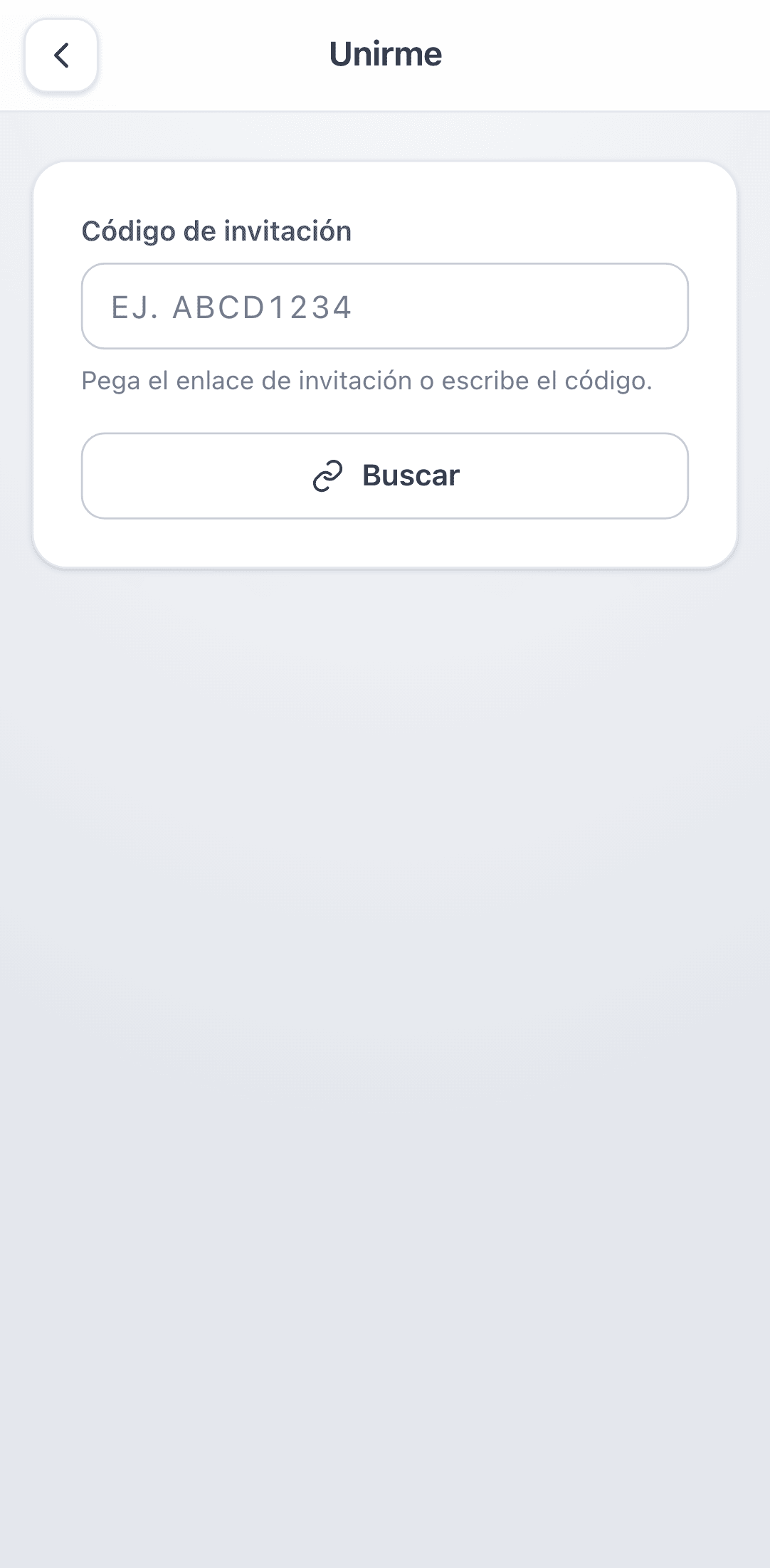 Join-with-code screen